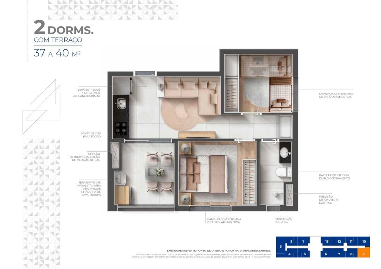 Apartamento na planta tipo gardem à venda | 2 dormitórios - Tucuruvi